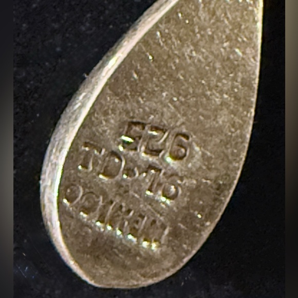 Sterling Silver Star and Teardrop Earrings From Mexico - Picture 3 of 6